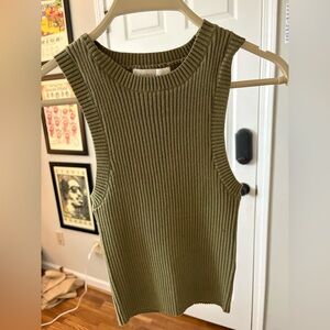 By Together Olive Ribbed Tank Top